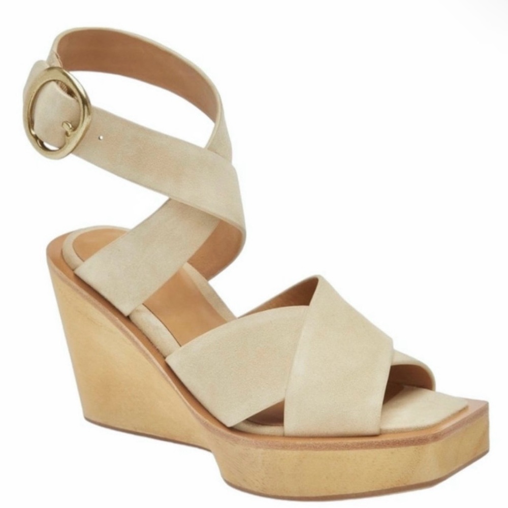 NEW RAG & BONE SUEDE WEDGE SANDALS